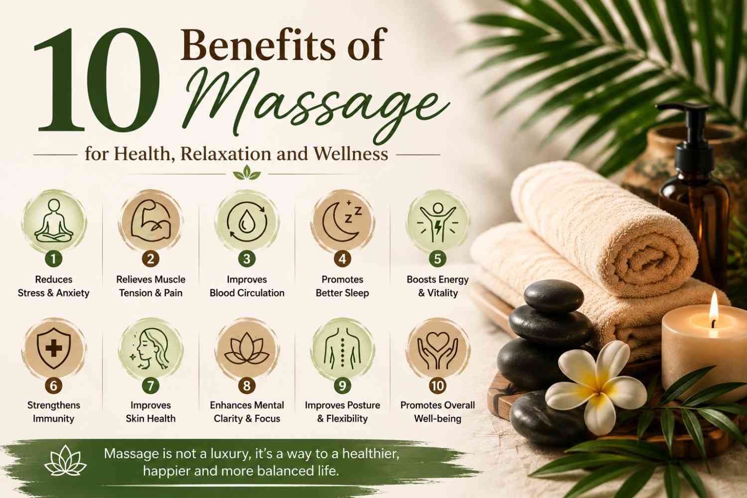 10 Benefits of Massage for Health, Relaxation and Wellness